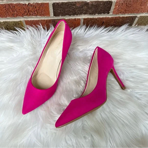 Nine West Shoes Nine West Barbie Pink Suede Pointed Toe